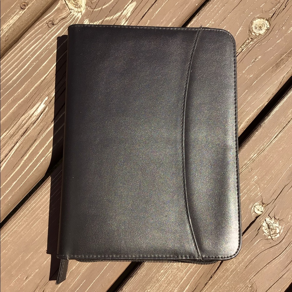 Plan Ahead Planner w/Outside Slip Pocket, zippered pocket inside & more